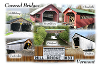 Covered Bridges of Vermont Square Format